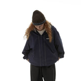 Unisex Jacket Retro Loose Casual Hooded Jacket